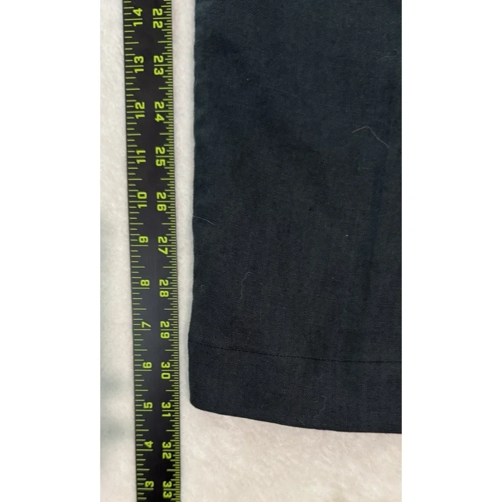 Banana Republic Chino Pants Mens Casual 32x31 Navy Blue 100% Linen Flat-Front
